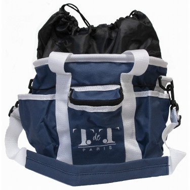 Sac de pansage grand modèle T de T Marine / blanc Bleu