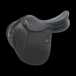 Selle d'obstacle en cuir Acavallo Botticelli Noir
