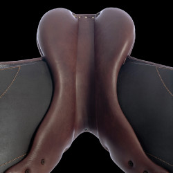 Selle d'obstacle en cuir Acavallo Botticelli Cognac