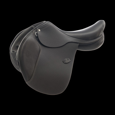 Selle d'obstacle en cuir Acavallo Veneziano Noir