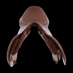 Selle d'obstacle en cuir Acavallo Veneziano Marron foncé