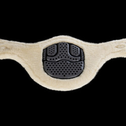 Sangle bavette Acavallo Gel & Pvc Doublure amovible en laine Noir Sangle bavette Acavallo Gel & Pvc Doublure amovible en laine Noir