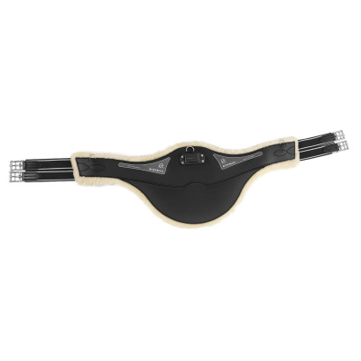 Sangle bavette Acavallo Gel & Pvc Doublure amovible en laine Noir