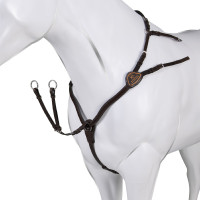 Collier de chasse martingale Acavallo en cuir 5 points Marron foncé Collier de chasse martingale Acavallo en cuir 5 points Marron foncé