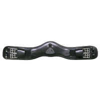 Sangle courte anatomique en cuir Acavallo Noir