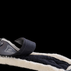 Sangle Anatomique Acavallo Gel & Pvc Doublure En Laine Amovible Noir Sangle Anatomique Acavallo Gel & Pvc Doublure En Laine Amovible Noir