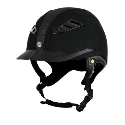 Casque Back on Track® EQ3 Lynx Microfibre/Strass Noir