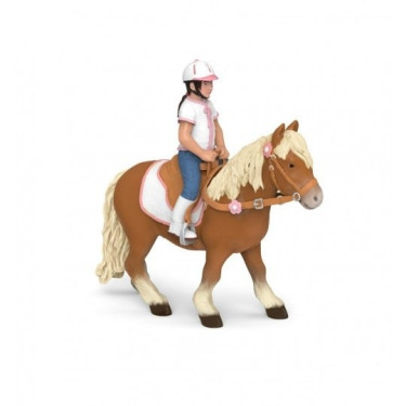 Figurine Poney shetland avec selle Papo Figurine Poney shetland avec selle Papo