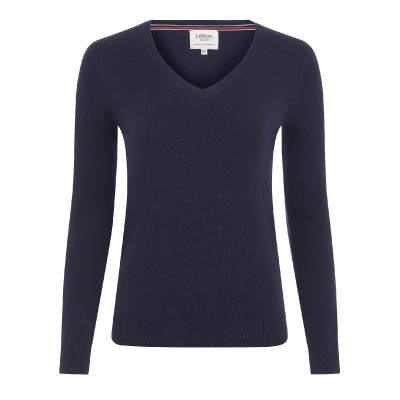 Pull col V LeMieux Elite femme Bleu marine