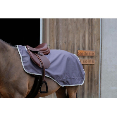 Couvre-reins Equithème Tyrex 1200D recyclé doublé polaire Taupe