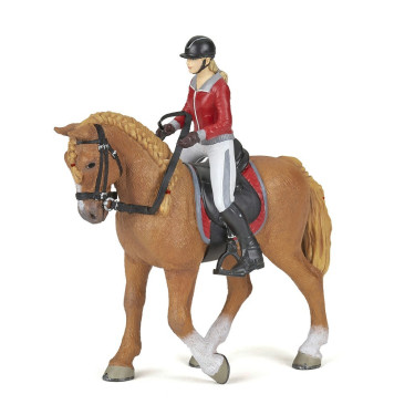 Cheval de promenade et sa cavalière Papo Cheval de promenade et sa cavalière Papo
