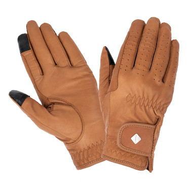 Gants d'équitation en cuir Classic LeMieux Fauve Marron