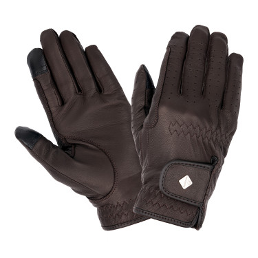 Gants d'équitation en cuir Classic LeMieux Marron