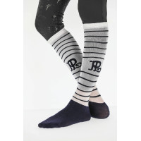 Chaussette Pénélope Concours Rayé marine / crème