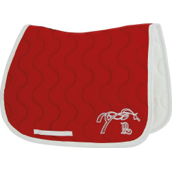 Tapis de selle Pénélope Classique Bordeaux / blanc Tapis de selle Pénélope Classique Bordeaux / blanc