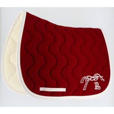 Tapis de selle Pénélope Classique Bordeaux / blanc