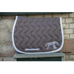 Tapis de selle Pénélope Classique Taupe / blanc Marron Tapis de selle Pénélope Classique Taupe / blanc Marron