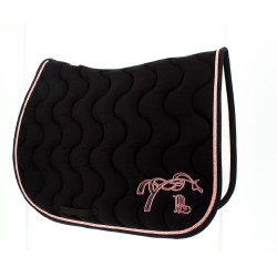 Tapis de selle Pénélope Classique Noir / rose Tapis de selle Pénélope Classique Noir / rose