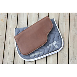 Tapis de selle Pénélope Classique Gris souris / blanc Tapis de selle Pénélope Classique Gris souris / blanc