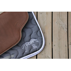 Tapis de selle Pénélope Classique Gris souris / blanc Tapis de selle Pénélope Classique Gris souris / blanc