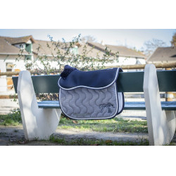 Tapis de selle Pénélope Classique Gris clair / marine Tapis de selle Pénélope Classique Gris clair / marine