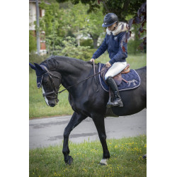 Tapis de selle Pénélope Classique Marine / blanc Bleu Tapis de selle Pénélope Classique Marine / blanc Bleu