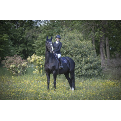 Tapis de selle Pénélope Classique Marine / blanc Bleu Tapis de selle Pénélope Classique Marine / blanc Bleu