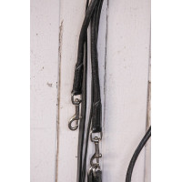 Rênes allemandes Pénélope Cuir rond Noir Rênes allemandes Pénélope Cuir rond Noir