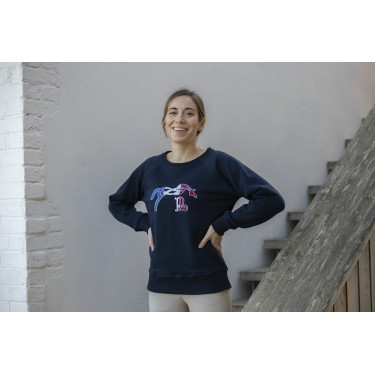 Sweat shirt Pénélope Chloé Bleu marine Sweat shirt Pénélope Chloé Bleu marine