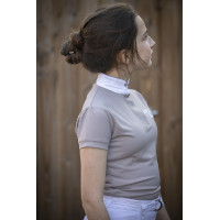 Polo de concours Pénélope Madrid manches courtes Taupe Marron Polo de concours Pénélope Madrid manches courtes Taupe Marron