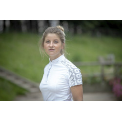 Polo Pénélope Anais Manches courtes Blanc Polo Pénélope Anais Manches courtes Blanc