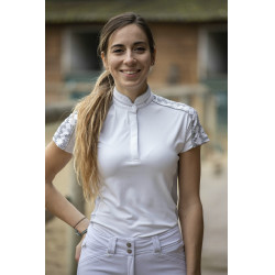 Polo Pénélope Anais Manches courtes Blanc Polo Pénélope Anais Manches courtes Blanc