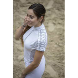 Polo Pénélope Anais Manches courtes Blanc Polo Pénélope Anais Manches courtes Blanc