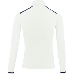 Polo de concours Pénélope Bruges manches longues Blanc / galon bleu blanc rouge Polo de concours Pénélope Bruges manches longues Blanc / galon bleu blanc rouge