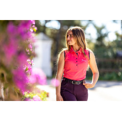 Polo sans manches My LeMieux Papaye Rose
