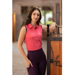 Polo sans manches My LeMieux Papaye Rose