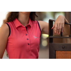 Polo sans manches My LeMieux Papaye Rose