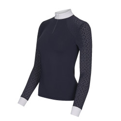 Polo de concours LeMieux Olivia manches longues Bleu marine Polo de concours LeMieux Olivia manches longues Bleu marine