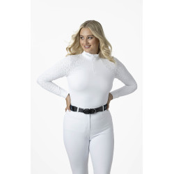 Polo de concours LeMieux Olivia manches longues Blanc Polo de concours LeMieux Olivia manches longues Blanc