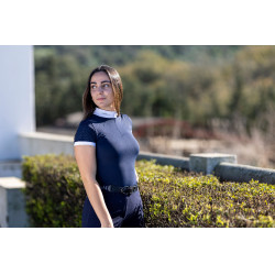 Polo de concours LeMieux Olivia manches courtes Bleu marine Polo de concours LeMieux Olivia manches courtes Bleu marine