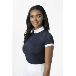 Polo de concours LeMieux Olivia manches courtes Bleu marine Polo de concours LeMieux Olivia manches courtes Bleu marine