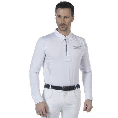 Polo homme Comodoro ML Flags & Cup Blanc