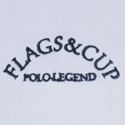 Polo Clorinda femme manches courtes Flags & Cup Blanc Polo Clorinda femme manches courtes Flags & Cup Blanc