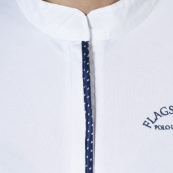 Polo Clorinda femme manches longues Flags & Cup Blanc