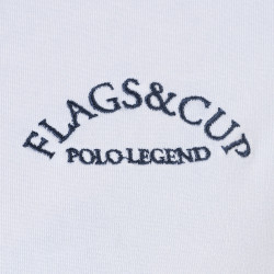 Polo Clorinda femme manches longues Flags & Cup Blanc