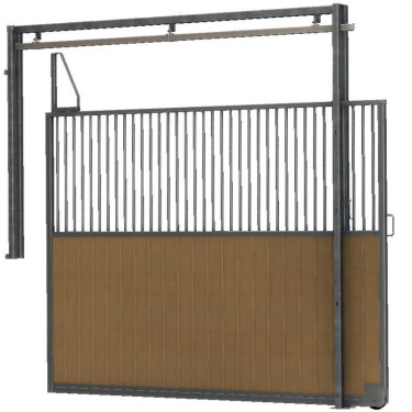 Séparation de box coulissante barraudée et soubassement bois 3 m La Gée Séparation de box coulissante barraudée et soubassement bois 3 m La Gée