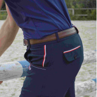Pantalon Flags & Cup Saint Malo homme Bleu marine