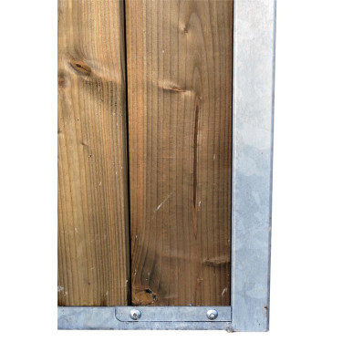Séparation de box coulissante barraudée et soubassement bois 3,5 m La Gée Séparation de box coulissante barraudée et soubassement bois 3,5 m La Gée