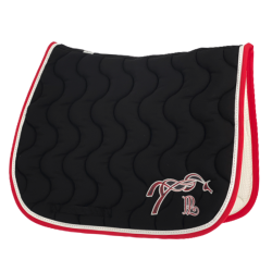 Tapis de selle Pénélope Classique Noir / rouge Tapis de selle Pénélope Classique Noir / rouge
