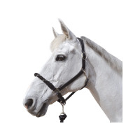 Licol corde Canter boucles blanches Noir / argent